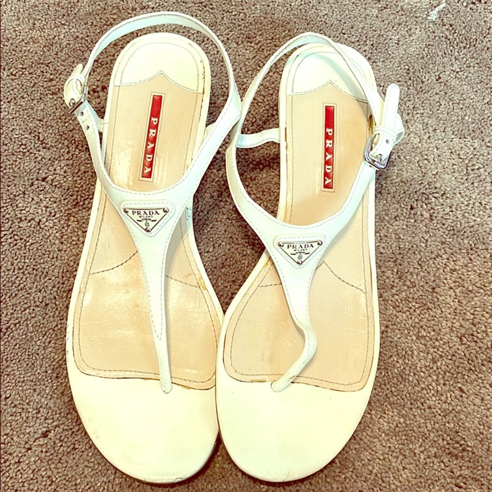 Prada low heel sandals